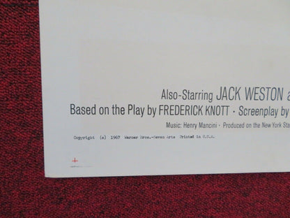 WAIT UNTIL DARK FOLDED US ONE SHEET POSTER AUDREY HEPBURN ALAN ARKIN 1967 Movie posters