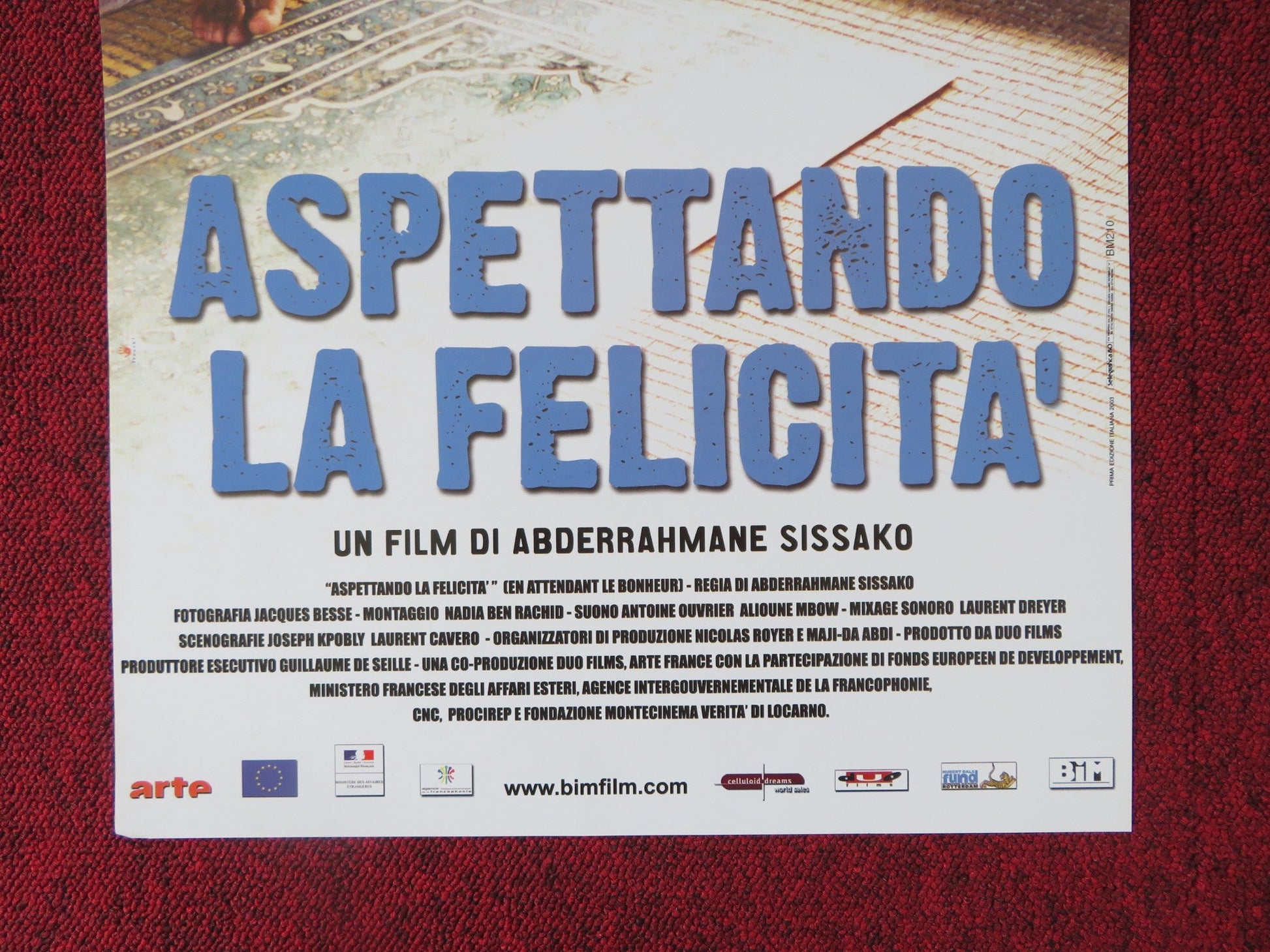 WAITING FOR HAPPINESS ITALIAN LOCANDINA POSTER KHATRA OULD ABDER KADER 2003 Rendezvous Cinema Movie posters