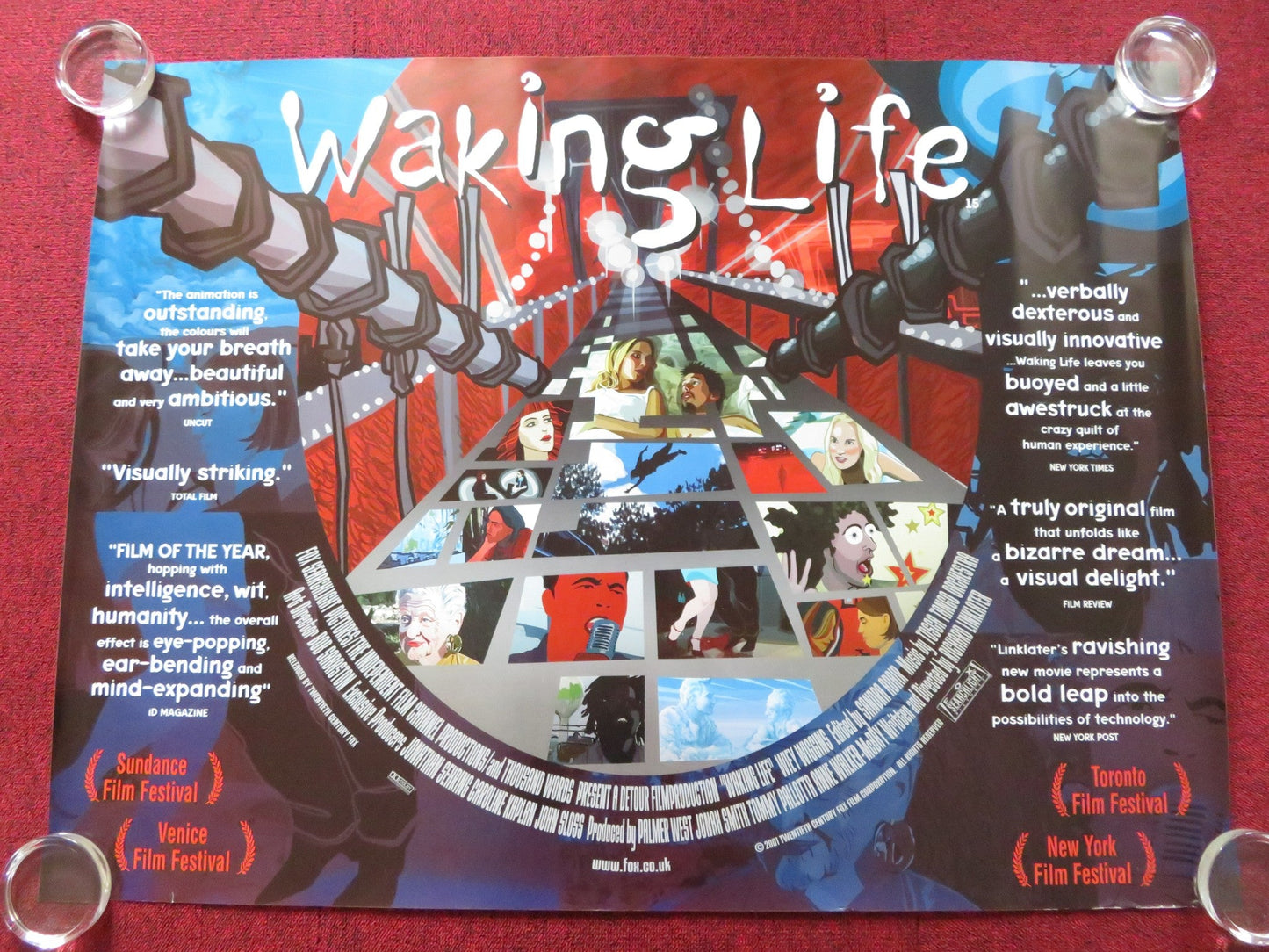 WAKING LIFE UK QUAD (30"x 40") ROLLED POSTER TREVOR JACK BROOKS 2001 Rendezvous Cinema Movie posters