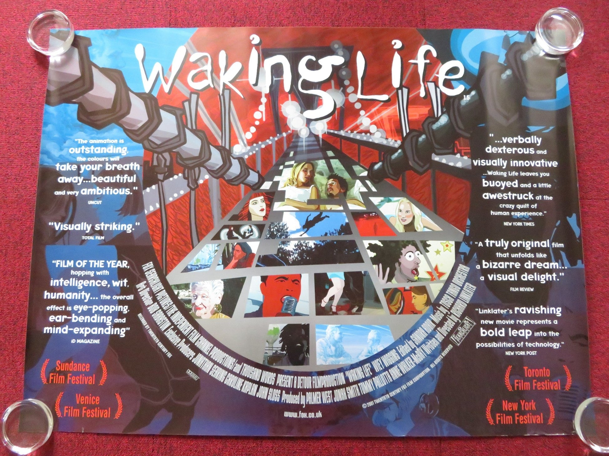 WAKING LIFE UK QUAD (30"x 40") ROLLED POSTER TREVOR JACK BROOKS 2001 Rendezvous Cinema Movie posters