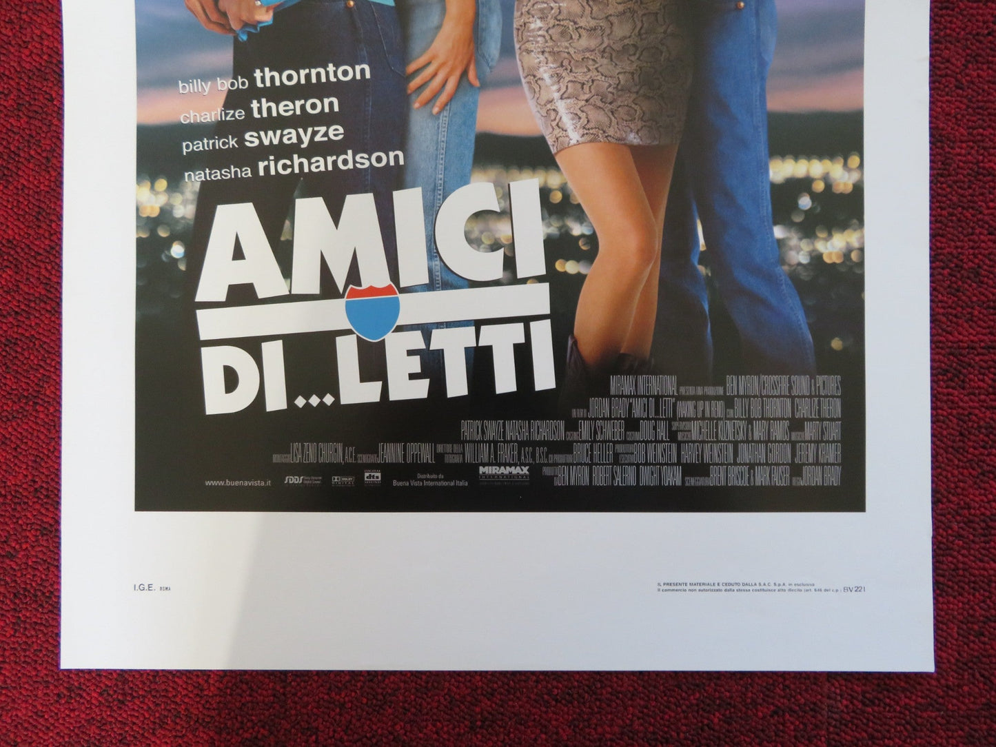 WAKING UP IN RENO ITALIAN LOCANDINA POSTER PATRICK SWAYZE CHARLIZE THERON 2002 Rendezvous Cinema Movie posters