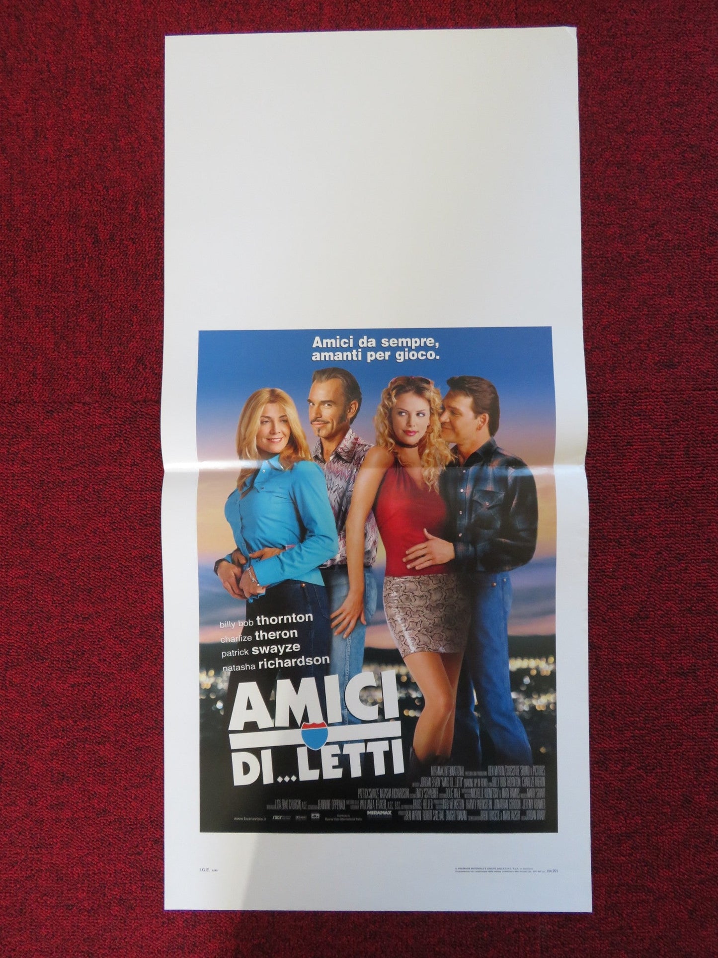 WAKING UP IN RENO ITALIAN LOCANDINA POSTER PATRICK SWAYZE CHARLIZE THERON 2002 Rendezvous Cinema Movie posters