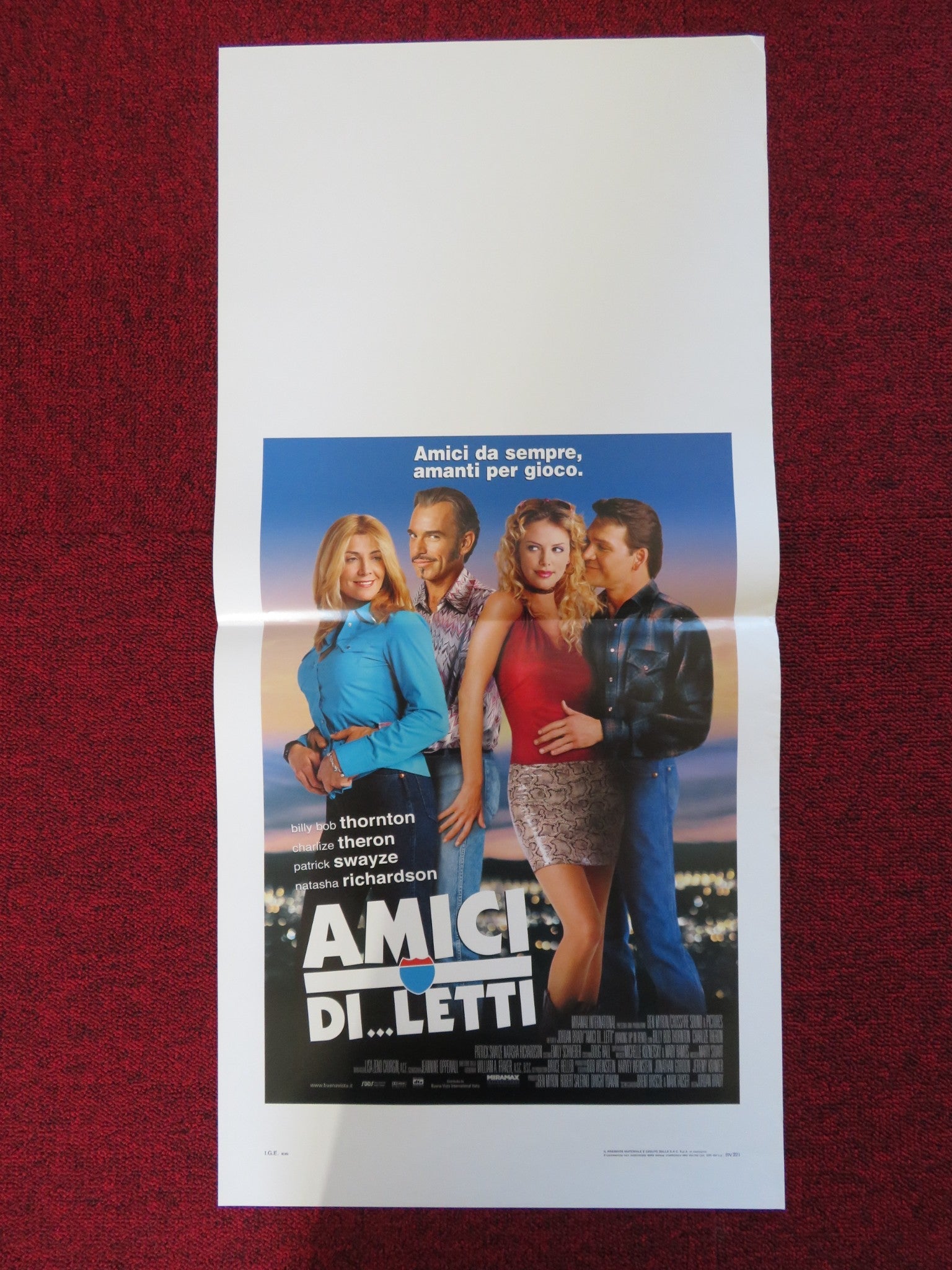 WAKING UP IN RENO ITALIAN LOCANDINA POSTER PATRICK SWAYZE CHARLIZE THERON 2002 Rendezvous Cinema Movie posters