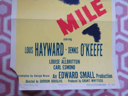 WALK A CROOKED MILE US INSERT (14"x 36") POSTER LOIS HAYWARD DENNIS O'KEEFE '48 Movie posters