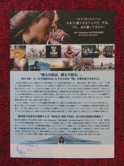 WALK IN FES! JAPANESE CHIRASHI (B5) POSTER KEN YOKOYAMA BRAHMAN 2021 Rendezvous Cinema Movie posters