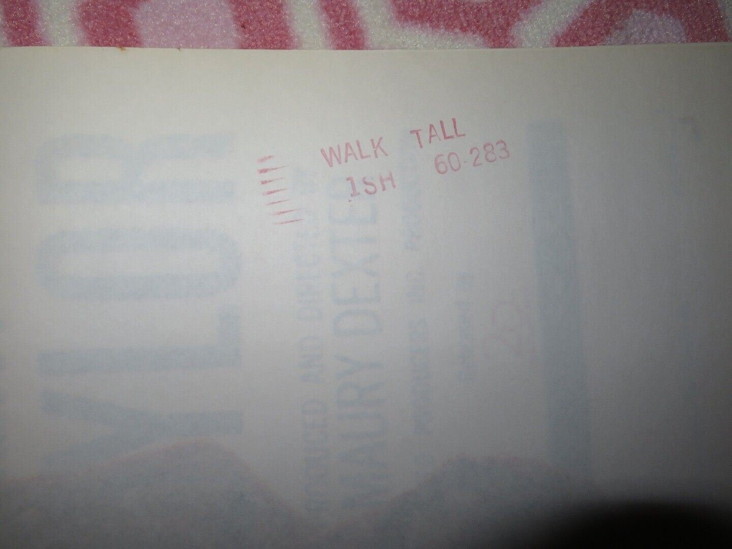 WALK TALL US ONE SHEET POSTER WILLAR PARKER JOYCE MEADOWS 1960 Movie posters