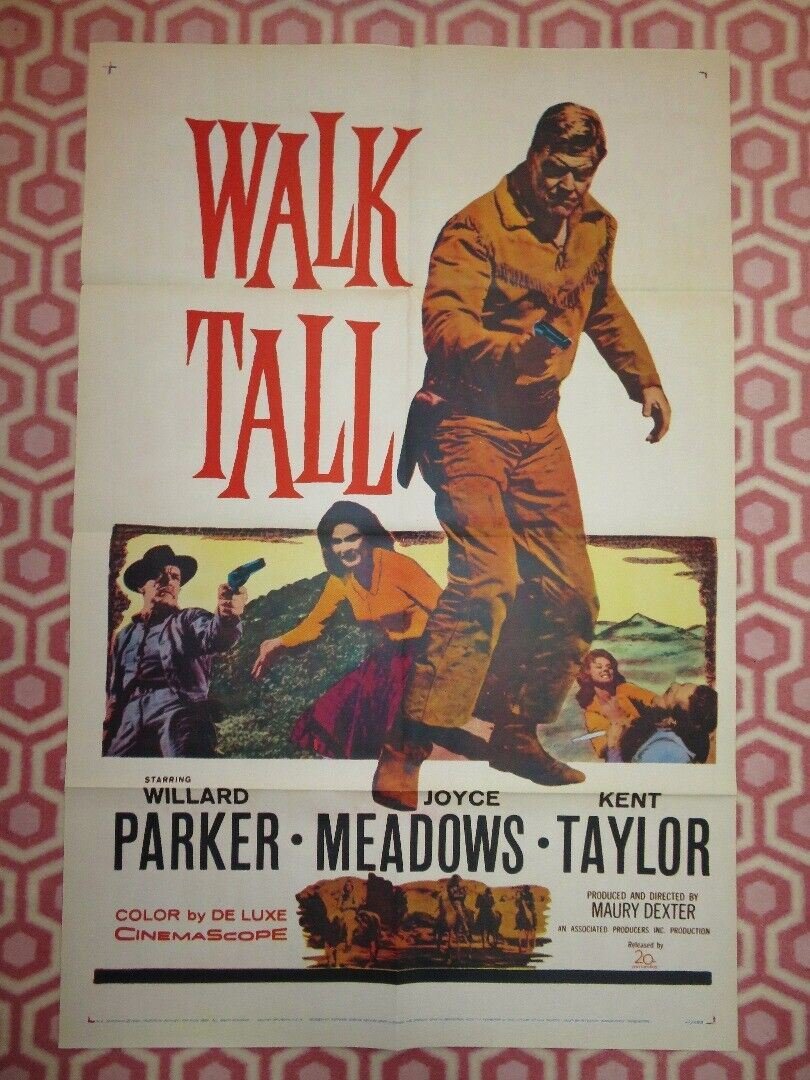 WALK TALL US ONE SHEET POSTER WILLAR PARKER JOYCE MEADOWS 1960 Movie posters