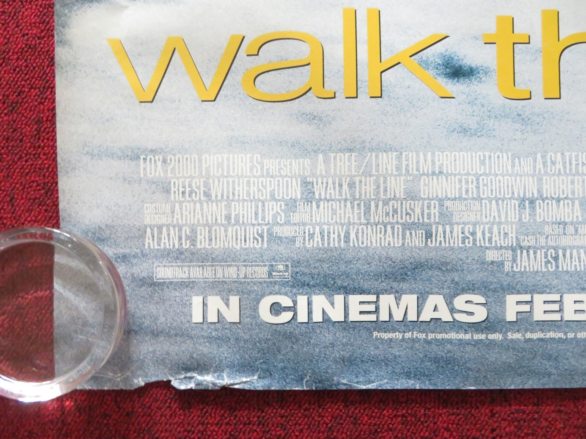 WALK THE LINE UK QUAD ROLLED POSTER JOAQUIN PHOENIX REESE WITHERSPOON 2005 Rendezvous Cinema Movie posters