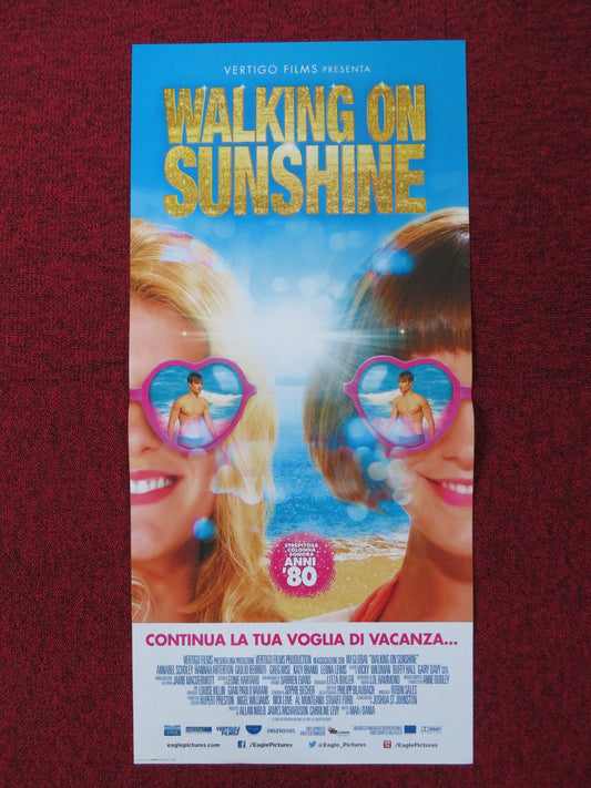 WALKING ON SUNSHINE ITALIAN LOCANDINA POSTER HANNAH ARTERTON A. SCHOLEY 2014 Rendezvous Cinema Movie posters