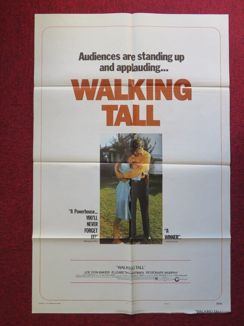 WALKING TALL - STYLE C FOLDED US ONE SHEET POSTER JOE DON BAKER 1973 Movie posters
