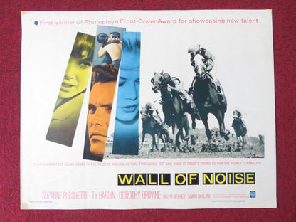WALL OF NOISE HALF SHEET (22"x 28") POSTER SUZANNE PLESHETTE TY HARDIN 1963 Rendezvous Cinema Movie posters