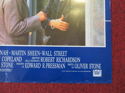 WALL STREET - A ITALIAN FOTOBUSTA POSTER CHARLIE SHEEN MICHAEL DOUGLAS 1987 Movie posters