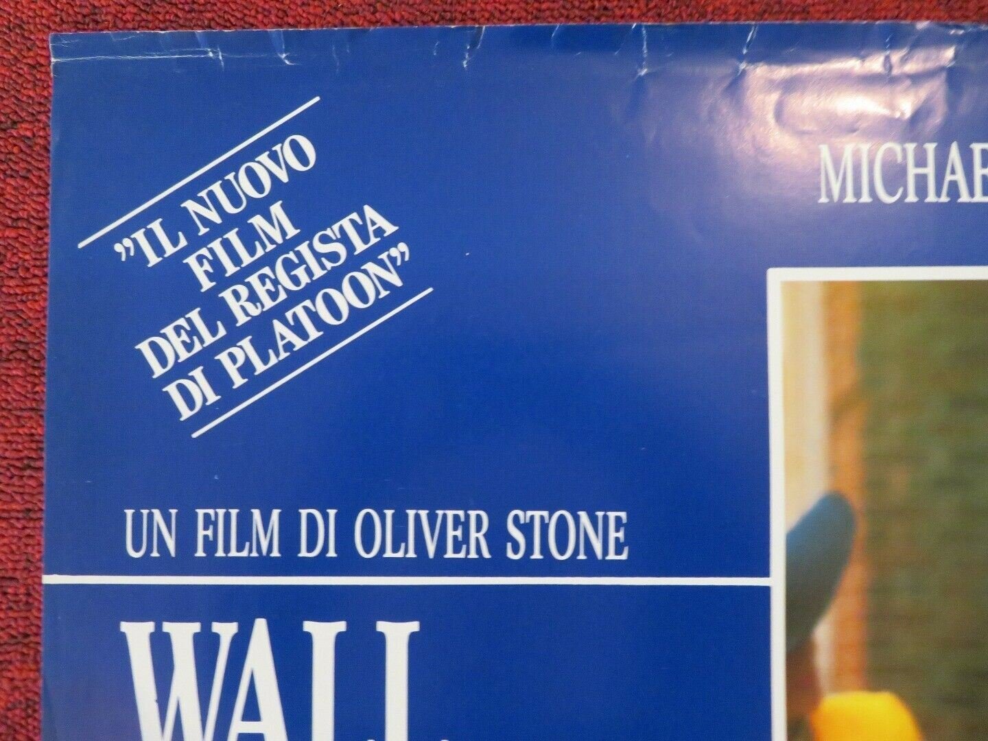 WALL STREET - A ITALIAN FOTOBUSTA POSTER CHARLIE SHEEN MICHAEL DOUGLAS 1987 Movie posters