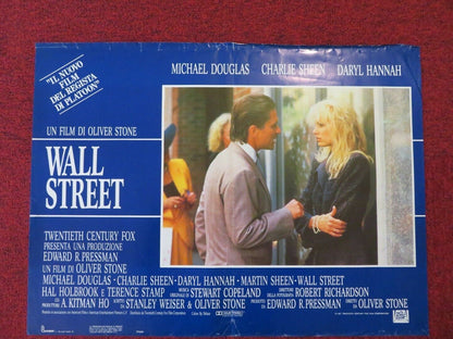WALL STREET - A ITALIAN FOTOBUSTA POSTER CHARLIE SHEEN MICHAEL DOUGLAS 1987 Movie posters