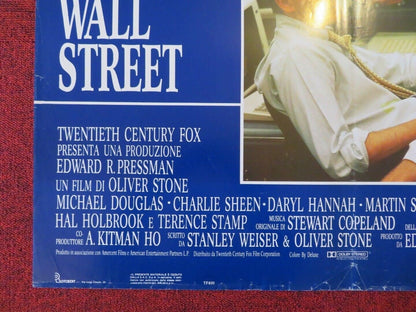 WALL STREET - B ITALIAN FOTOBUSTA POSTER CHARLIE SHEEN MICHAEL DOUGLAS 1987 Movie posters