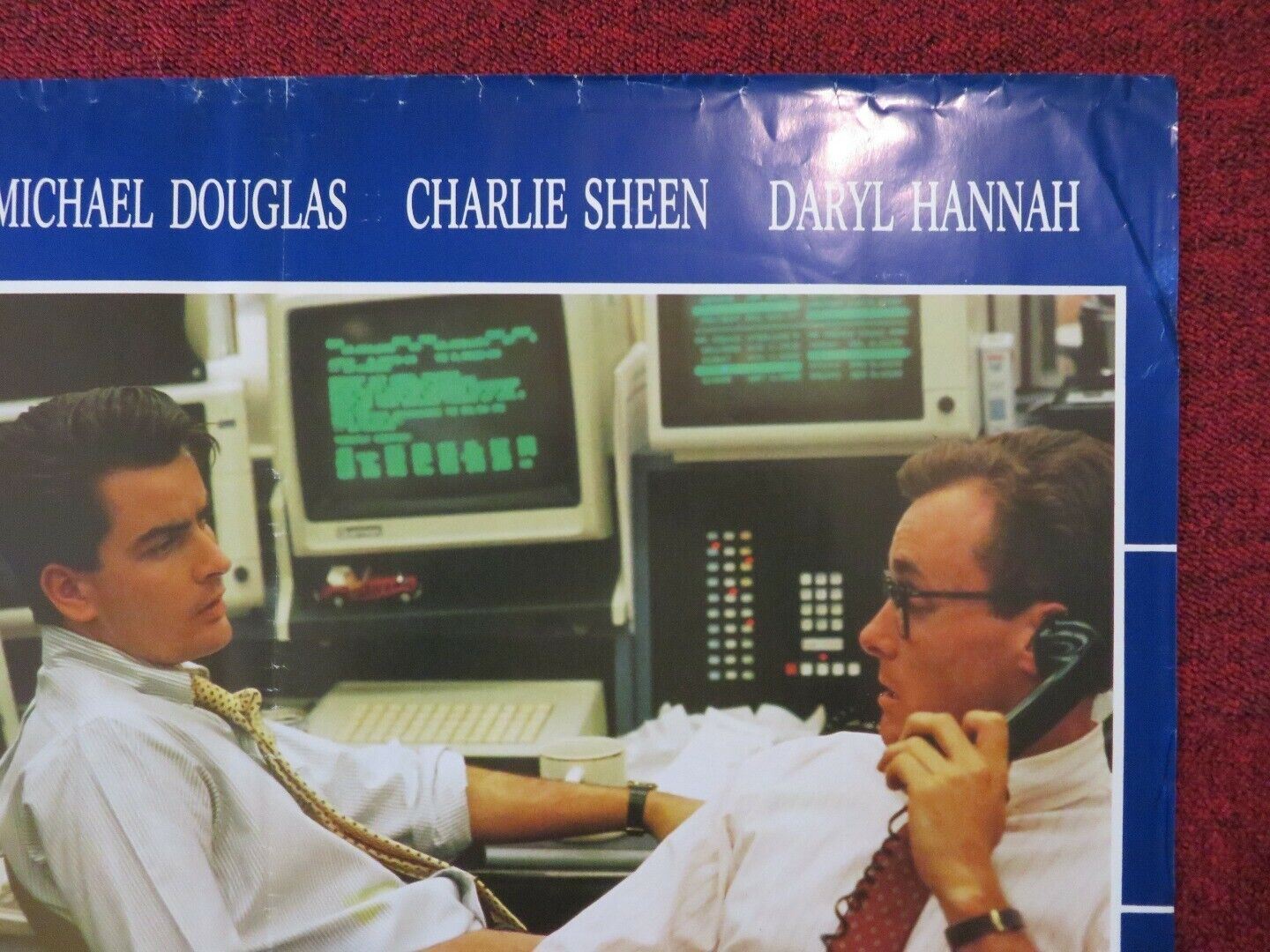 WALL STREET - B ITALIAN FOTOBUSTA POSTER CHARLIE SHEEN MICHAEL DOUGLAS 1987 Movie posters