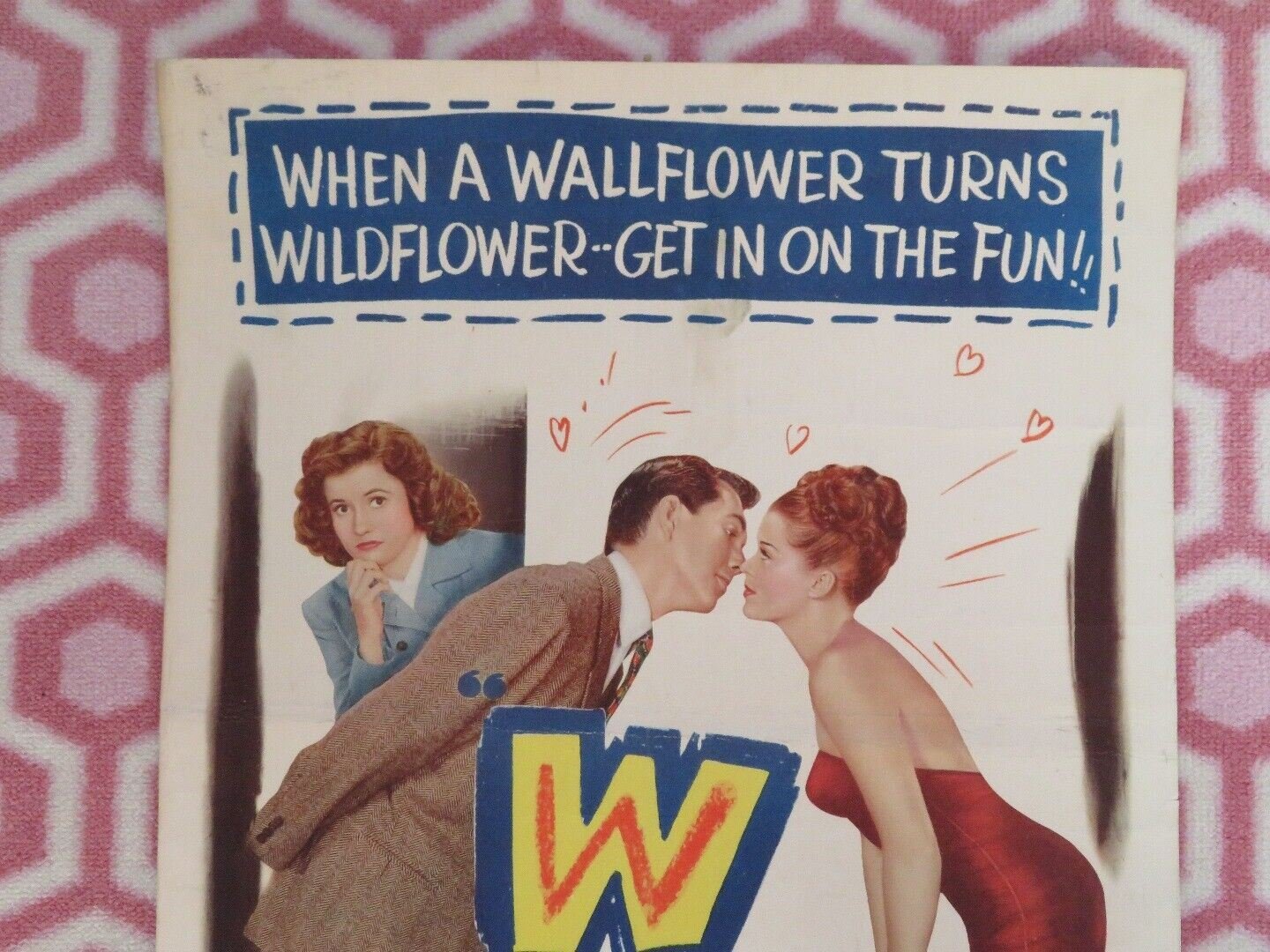 WALLFLOWER US INSERT (14"x 36") POSTER ROBERT HUTTON JOYCE REYNOLDS 1948 - Rendezvous Cinema