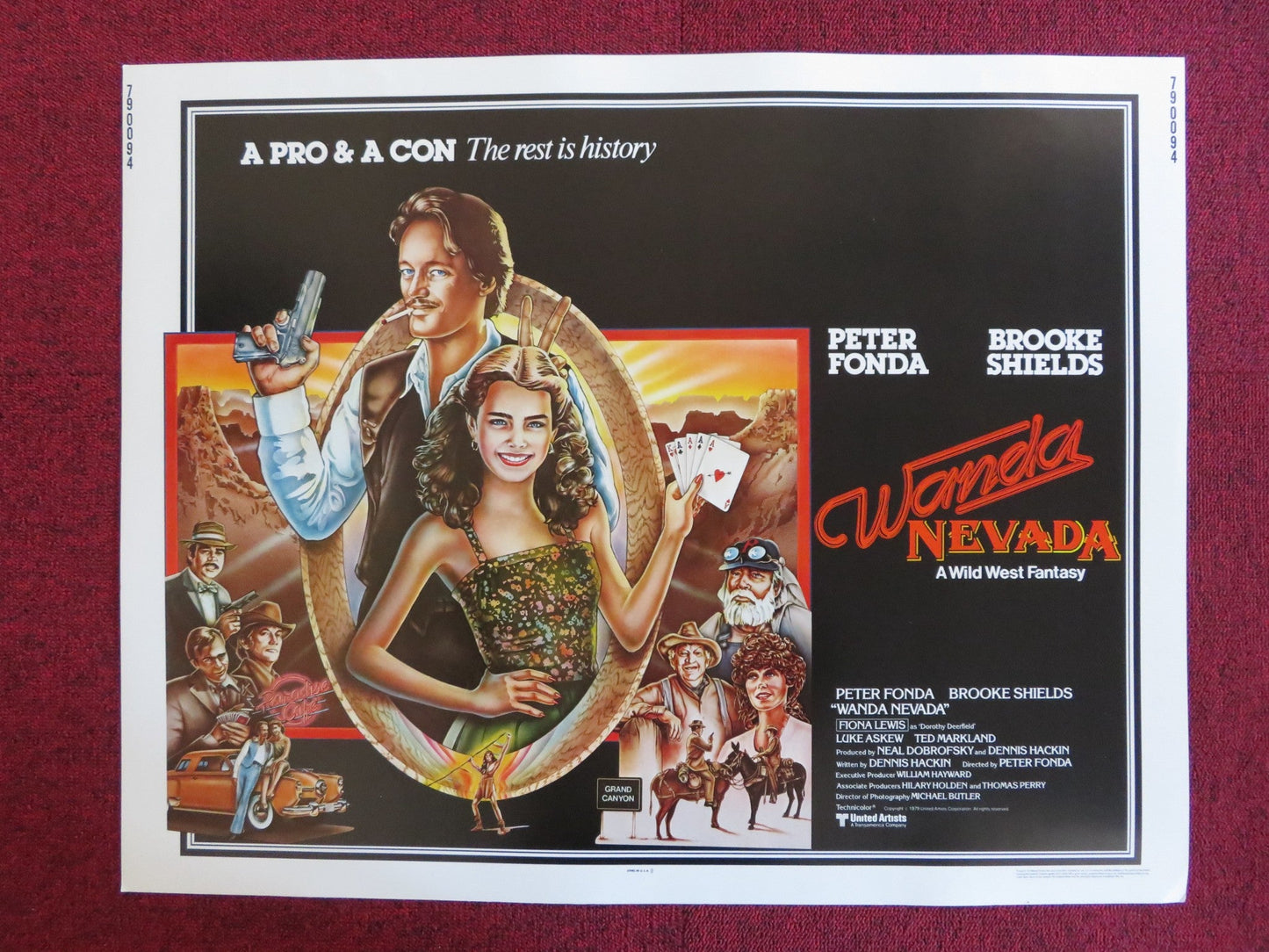WANDA NEVADA US HALF SHEET (22"x 28") POSTER PETER FONDA BROOKE SHIELDS 1979 Rendezvous Cinema Movie posters