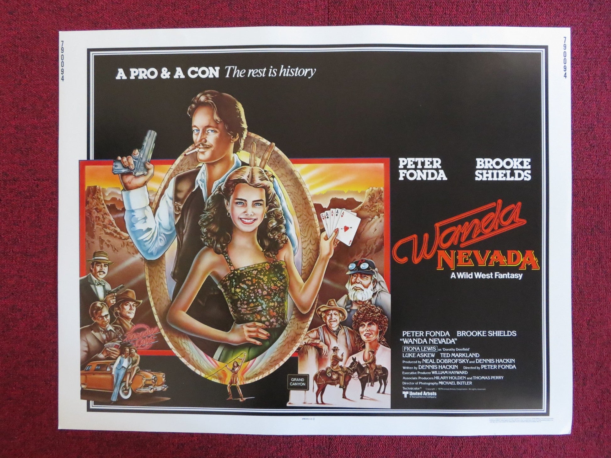 WANDA NEVADA US HALF SHEET (22"x 28") POSTER PETER FONDA BROOKE SHIELDS 1979 Rendezvous Cinema Movie posters