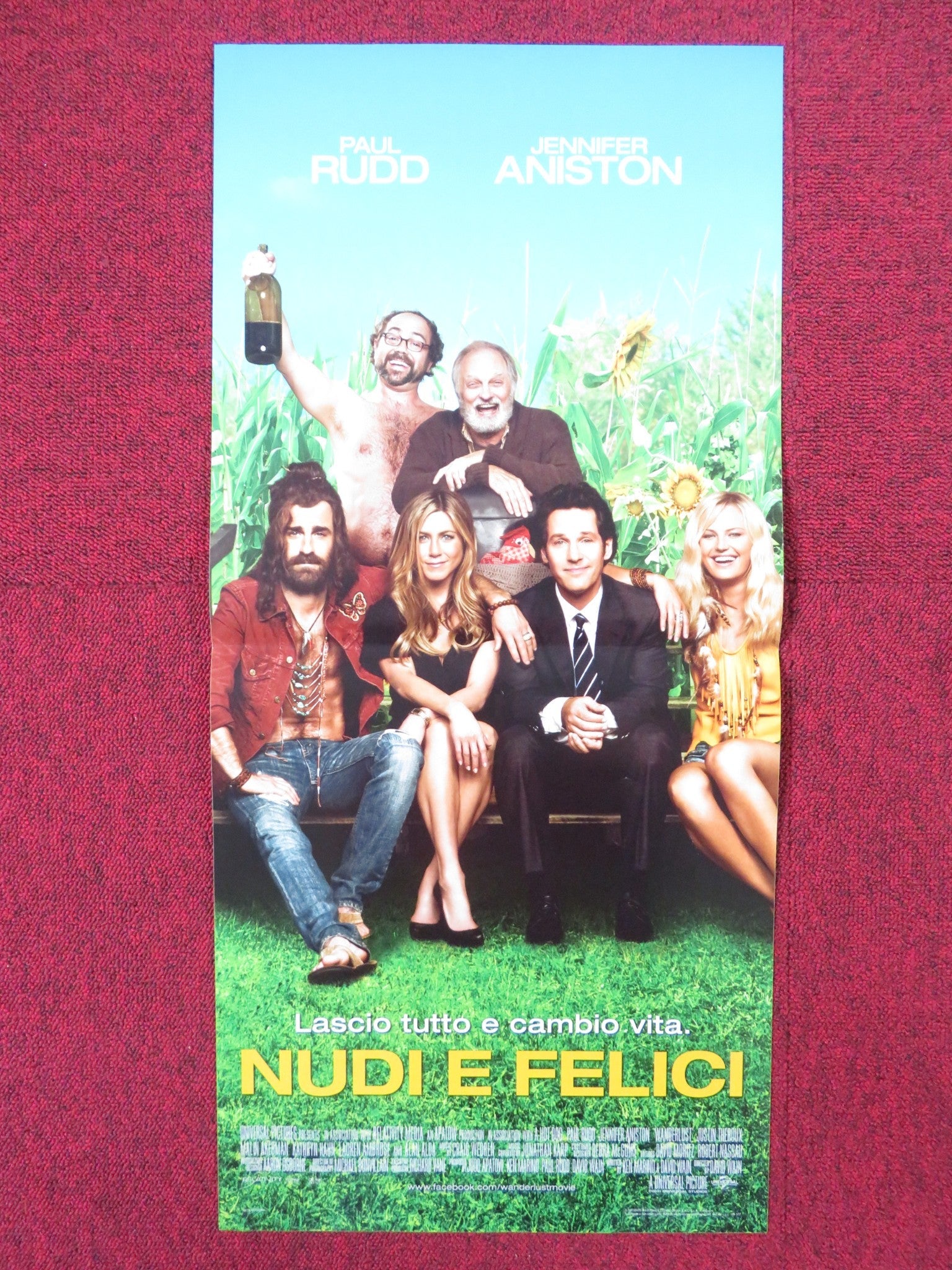 WANDERLUST ITALIAN LOCANDINA POSTER PAUL RUDD JENNIFER ANISTON 2012 Rendezvous Cinema Movie posters