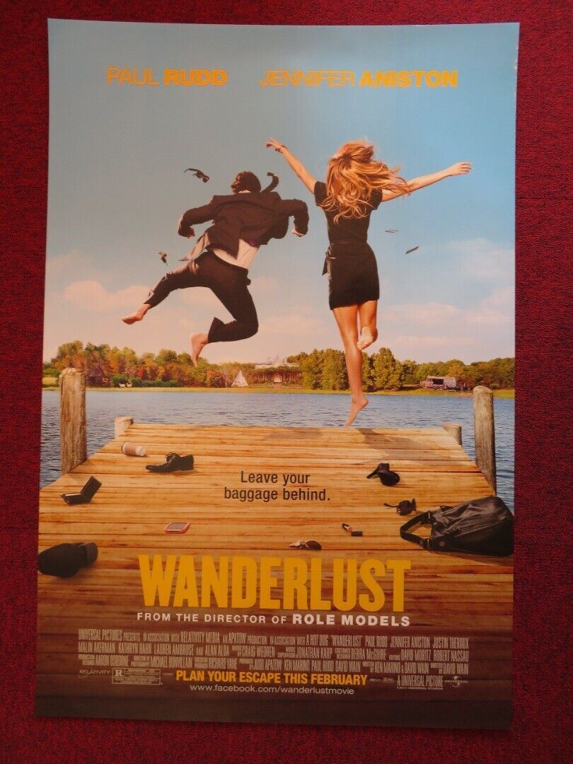 WANDERLUST US ONE SHEET ROLLED POSTER PAUL RUDD JENNIFER ANISTON 2012 Movie posters
