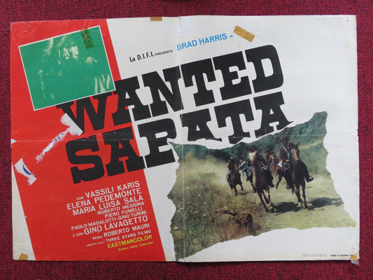 WANTED SABATA - B ITALIAN FOTOBUSTA POSTER BRAD HARRIS VASSILI KARIS 1970 Rendezvous Cinema Movie posters