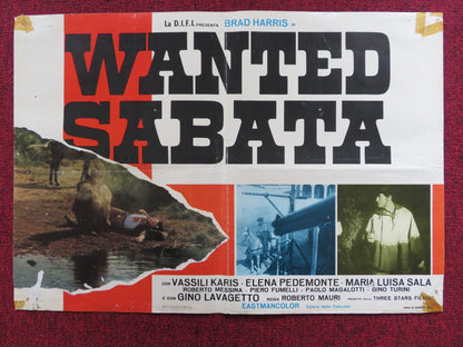 WANTED SABATA - C ITALIAN FOTOBUSTA POSTER BRAD HARRIS VASSILI KARIS 1970 Rendezvous Cinema Movie posters