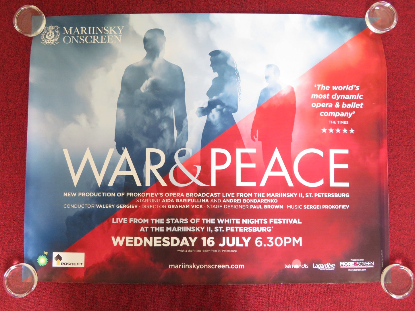 WAR AND PEACE MARIINSKY UK QUAD ROLLED POSTER AIDA GARIFULLINA 2014 Rendezvous Cinema Movie posters