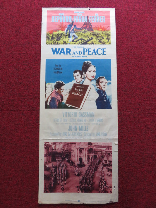 WAR AND PEACE US INSERT (14"x 36") POSTER AUDREY HEPBURN HENRY FONDA 1956 Rendezvous Cinema Movie posters