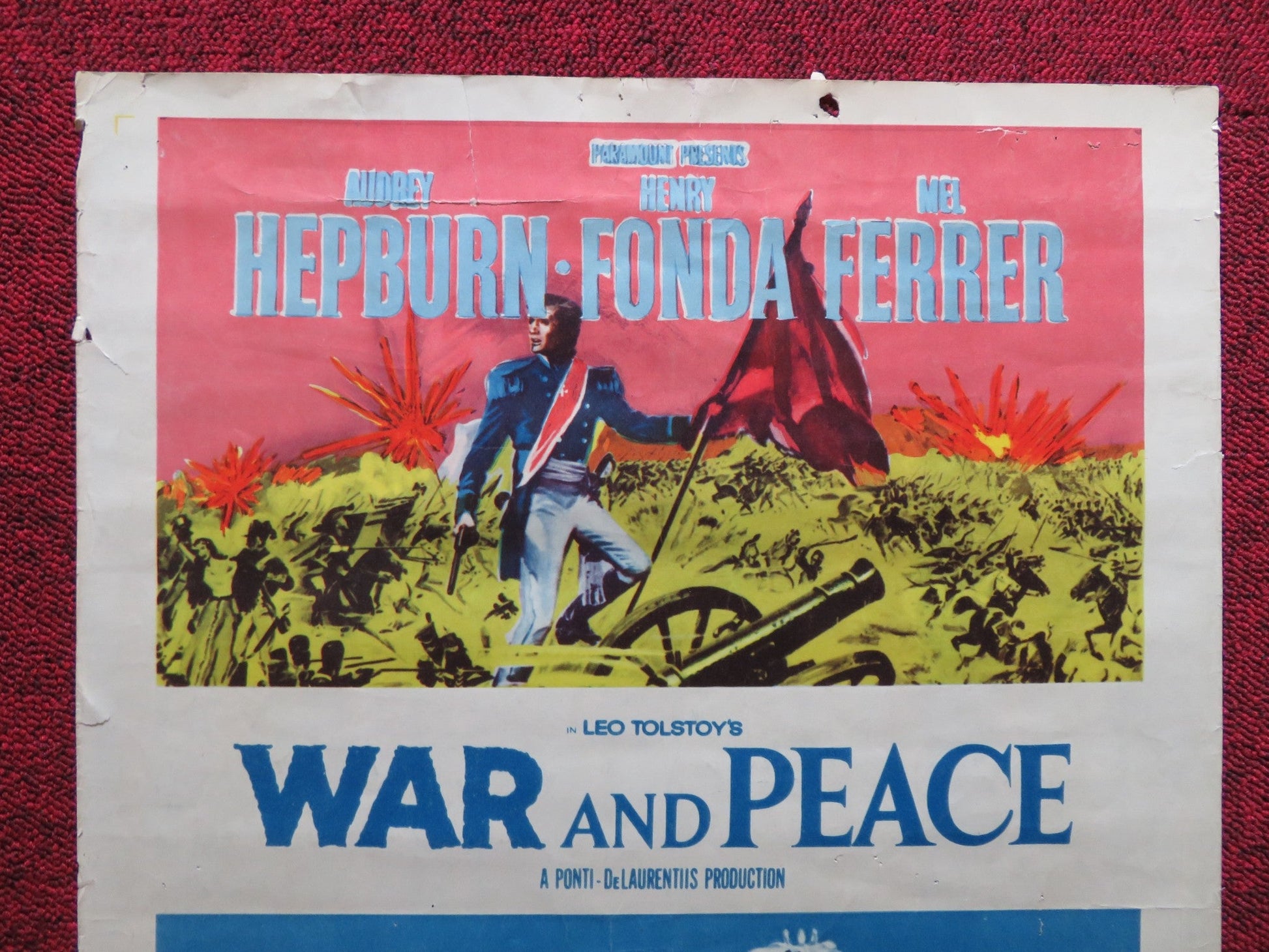 WAR AND PEACE US INSERT (14"x 36") POSTER AUDREY HEPBURN HENRY FONDA 1956 Rendezvous Cinema Movie posters