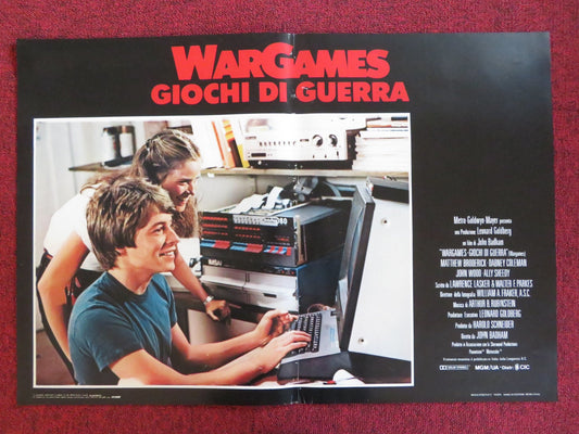 WAR GAMES - A ITALIAN FOTOBUSTA POSTER MATTHEW BRODERICK ALLY SHEEDY 1983 Rendezvous Cinema Movie posters