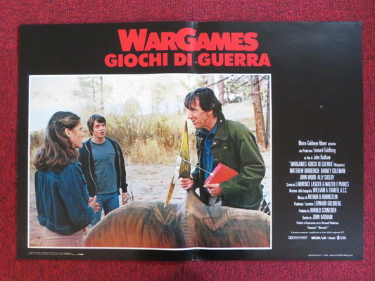 WAR GAMES - C ITALIAN FOTOBUSTA POSTER MATTHEW BRODERICK ALLY SHEEDY 1983 Rendezvous Cinema Movie posters