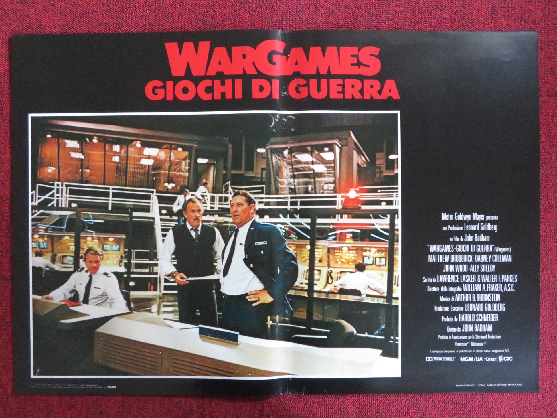 WAR GAMES - H ITALIAN FOTOBUSTA POSTER MATTHEW BRODERICK ALLY SHEEDY 1983 Rendezvous Cinema Movie posters