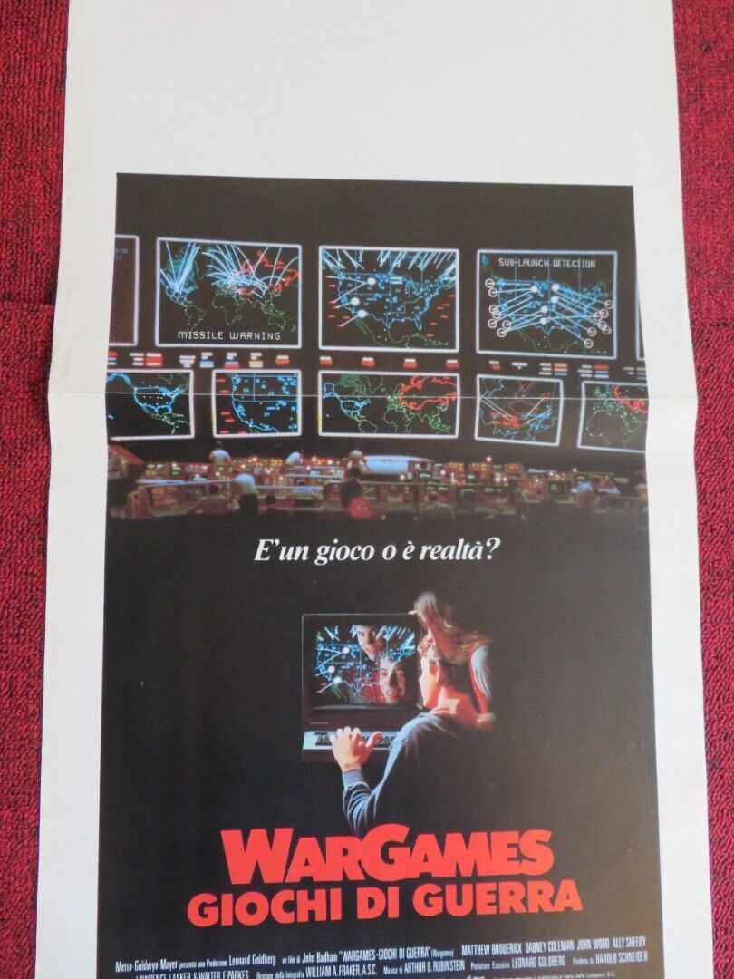 WAR GAMES ITALIAN LOCANDINA (27.5"x13") POSTER JOHN BADHAM 1983 - Rendezvous Cinema