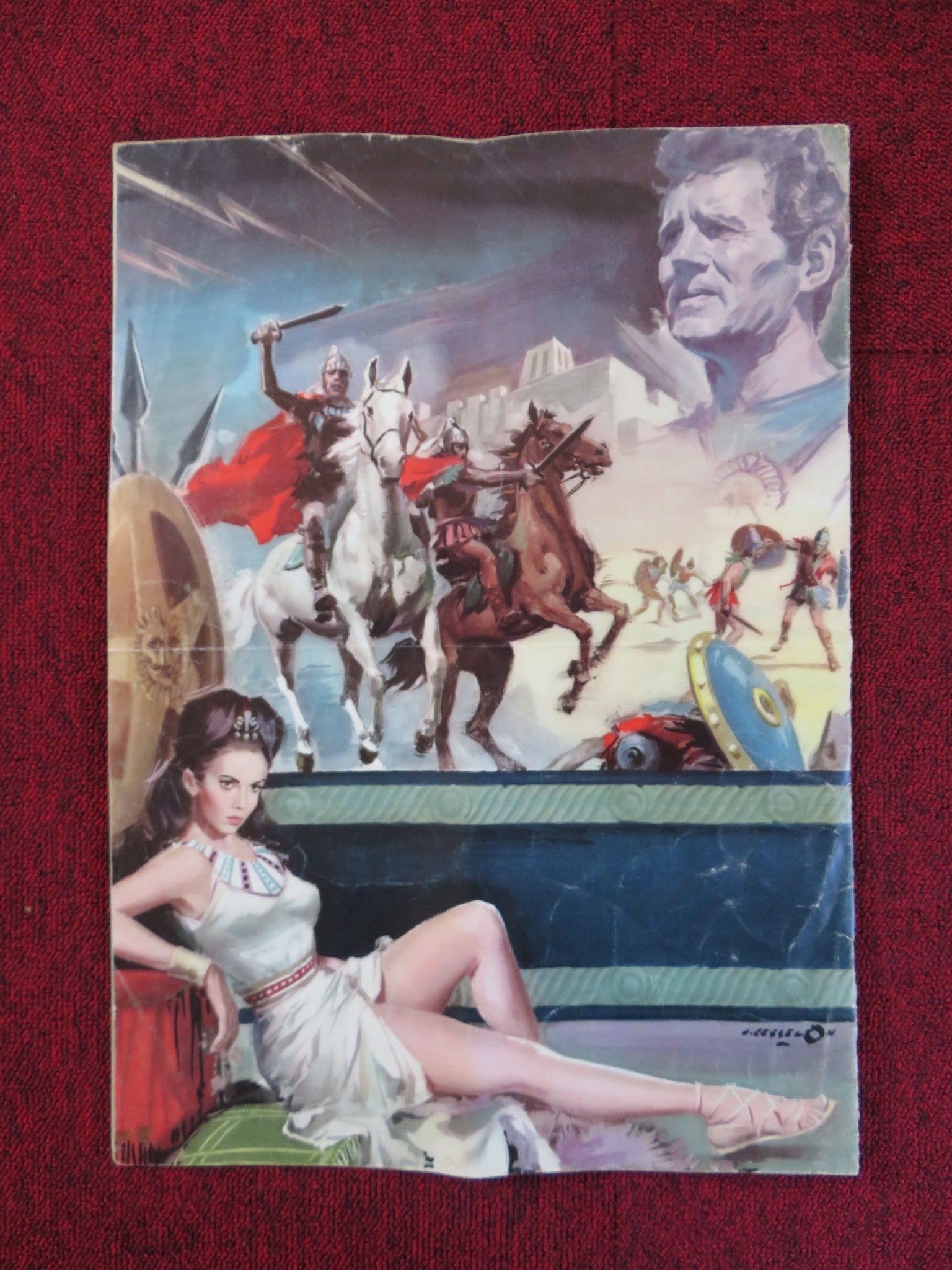 WAR GODS OF BABYLON - ITALIAN FOLDED PRESSBOOK UNCUT GLOBE FILMS HOWARD DUFF 1962 Rendezvous Cinema Movie posters