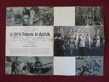 WAR GODS OF BABYLON - ITALIAN FOLDED PRESSBOOK UNCUT GLOBE FILMS HOWARD DUFF 1962 Rendezvous Cinema Movie posters