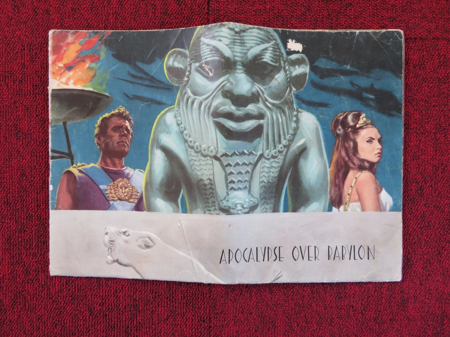 WAR GODS OF BABYLON - ITALIAN FOLDED PRESSBOOK UNCUT GLOBE FILMS HOWARD DUFF 1962 Rendezvous Cinema Movie posters