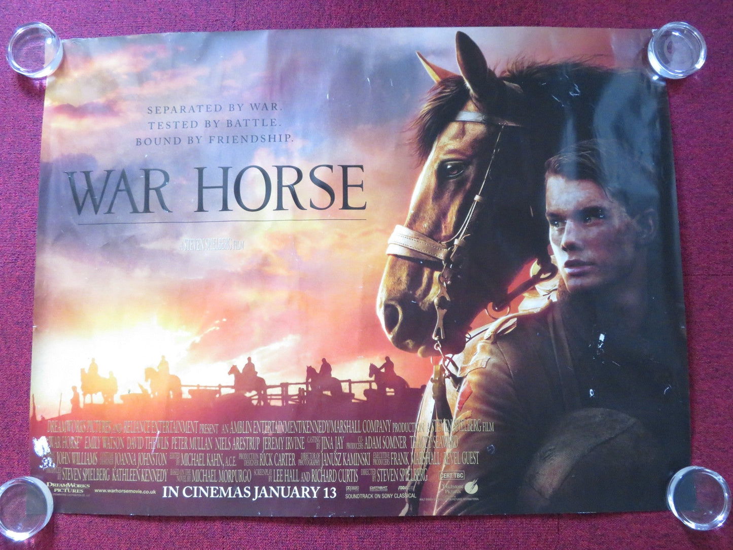 WAR HORSE UK QUAD ROLLED POSTER SPIELBERG JEREMY IRVINE 2011 Rendezvous Cinema Movie posters