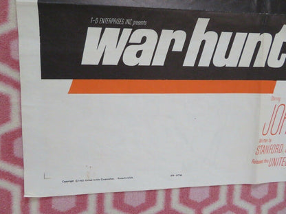 WAR HUNT FOLDED US ONE SHEET POSTER JOHN SAXON ROBERT REDFORD 1962 Movie posters
