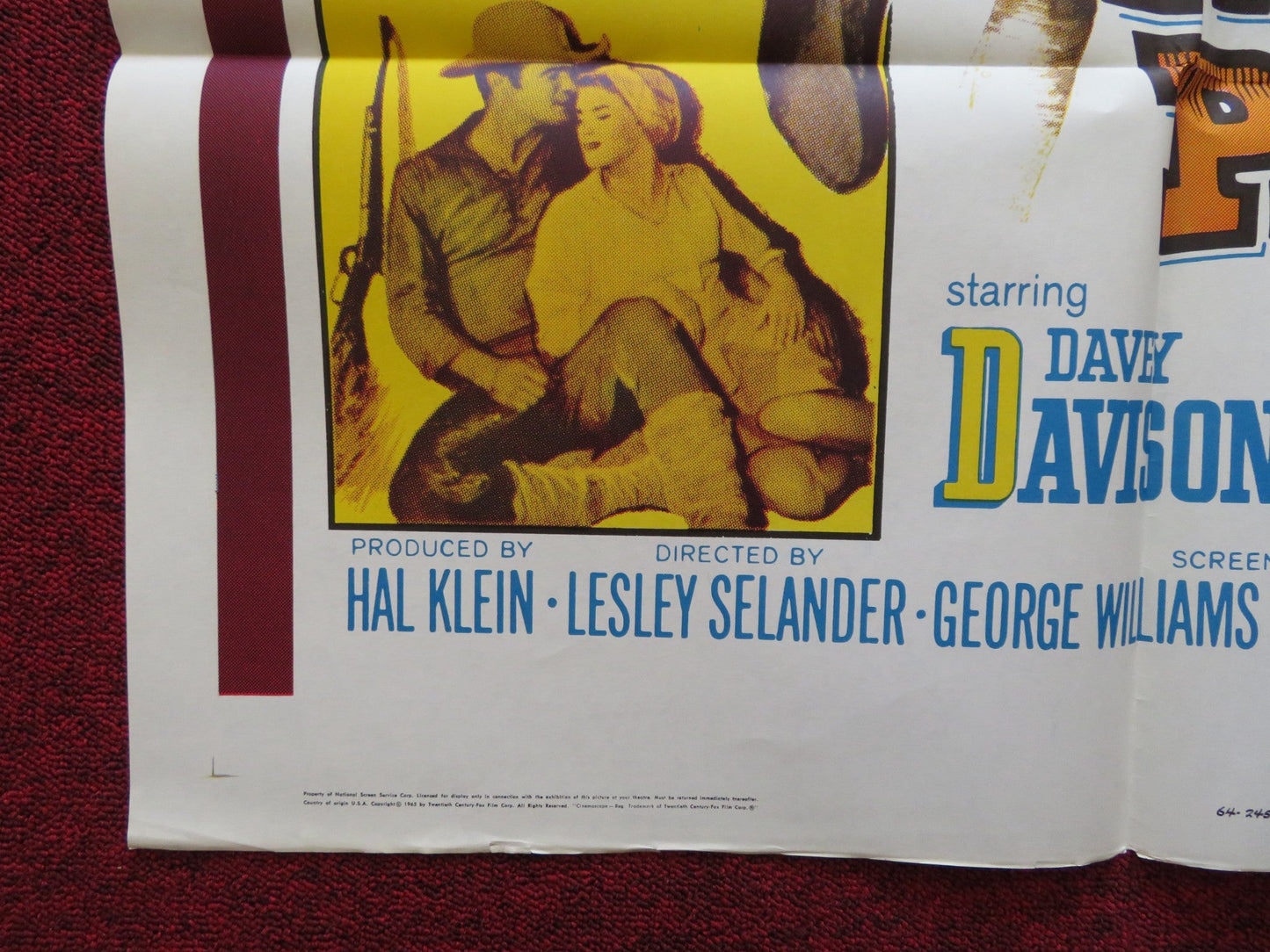 WAR PARTY FOLDED US ONE SHEET POSTER DAVEY DAVISON DONALD BARRY 1965 Rendezvous Cinema Movie posters