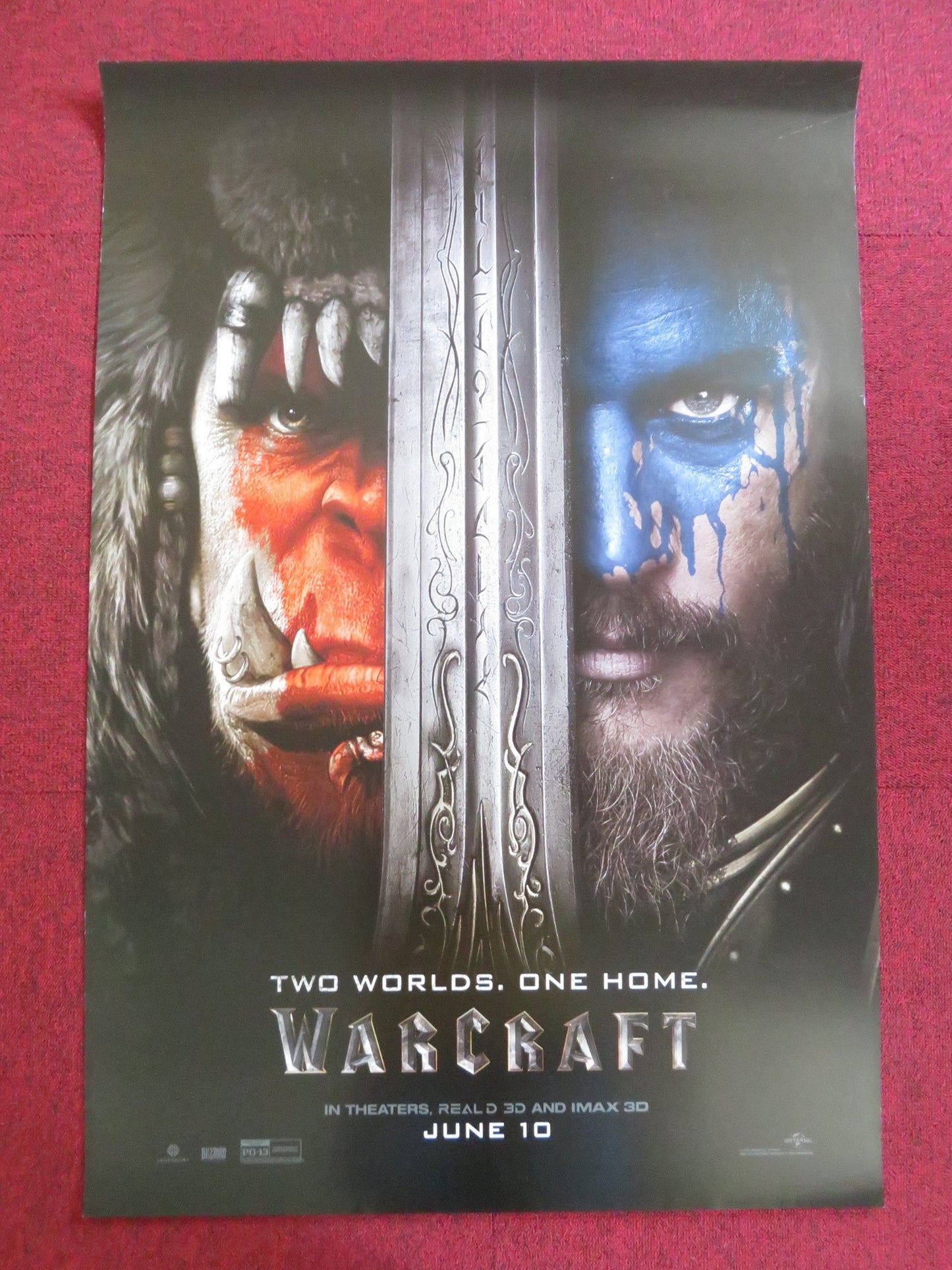 WARCRAFT US ONE SHEET ROLLED POSTER TRAVIS FIMMEL PAULA PATTON 2016 Rendezvous Cinema Movie posters