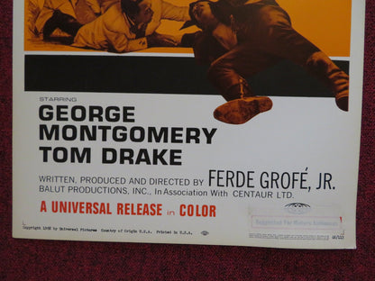 WARKILL US INSERT (14"x 36") POSTER GEORGE MONTGOMERY TOM DRAKE 1968 Rendezvous Cinema Movie posters