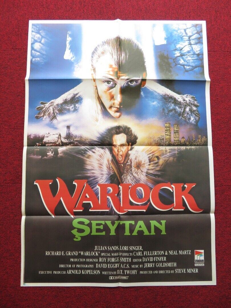 WARLOCK FOLDED TURKISH ONE SHEET POSTER JULIAN SANDS RICHARD E. GRANT ...