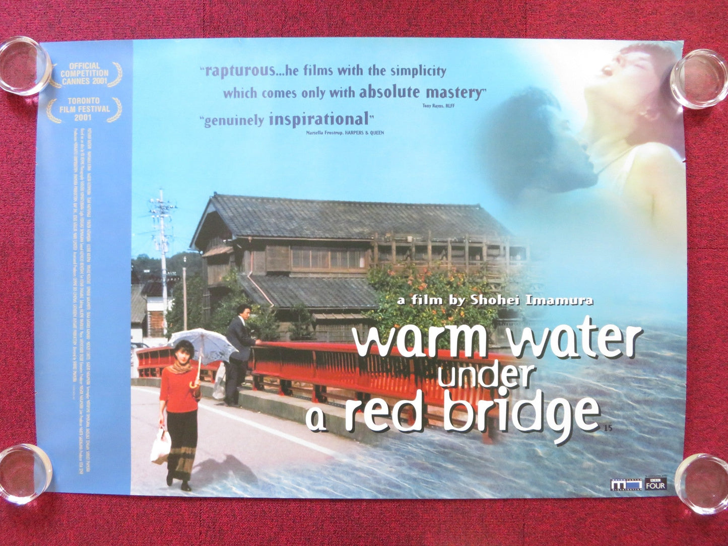 WARM WATER UNDER A RED BRIDGE UK QUAD (30"x 40") ROLLED POSTER KOJI YAKUSHO 2001 Rendezvous Cinema Movie posters