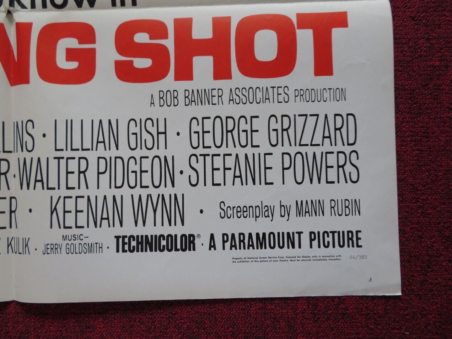 WARNING SHOT FOLDED US ONE SHEET POSTER STEVE ALLEN DAVID JANSSEN 1966 Movie posters