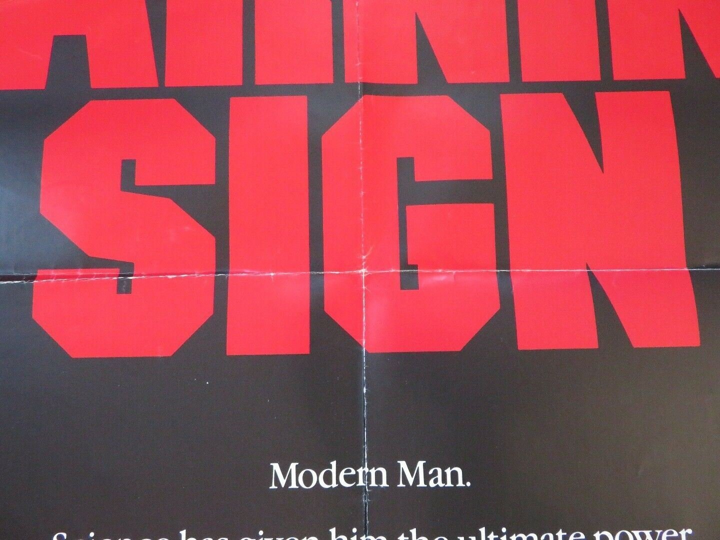 WARNING SIGN US ONE SHEET POSTER SAM WATERSTON YAPHET KOTTO 1985 Movie posters