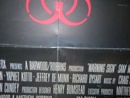 WARNING SIGN US ONE SHEET POSTER SAM WATERSTON YAPHET KOTTO 1985 Movie posters