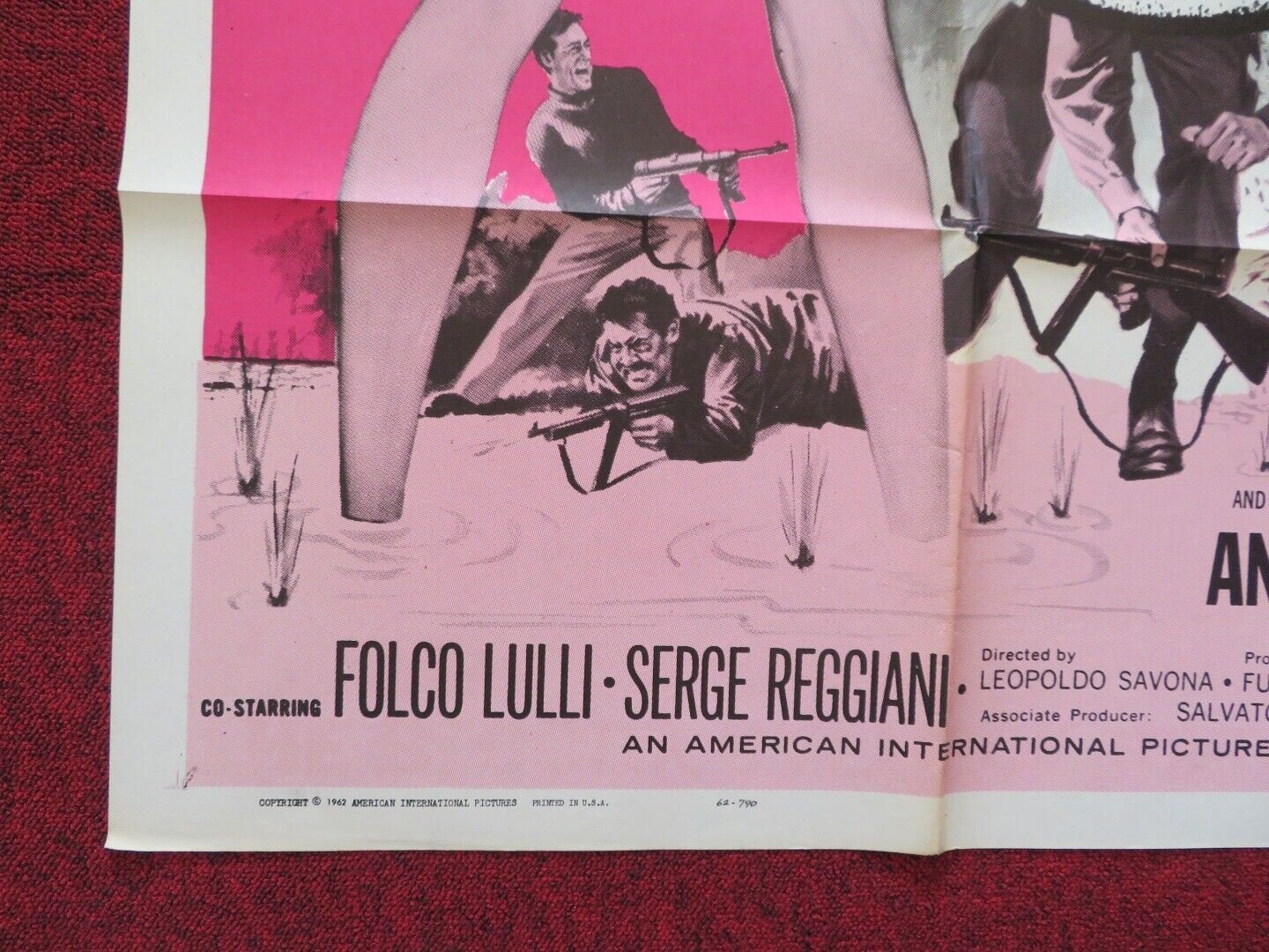 WARRIORS 5 FOLDED US ONE SHEET POSTER ANNA RALLI 1962 - Rendezvous Cinema