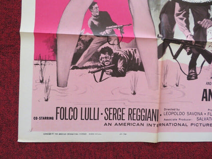 WARRIORS 5 FOLDED US ONE SHEET POSTER ANNA RALLI 1962 - Rendezvous Cinema