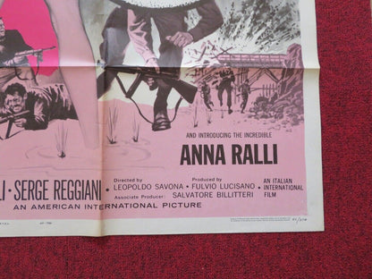 WARRIORS 5 FOLDED US ONE SHEET POSTER ANNA RALLI 1962 - Rendezvous Cinema